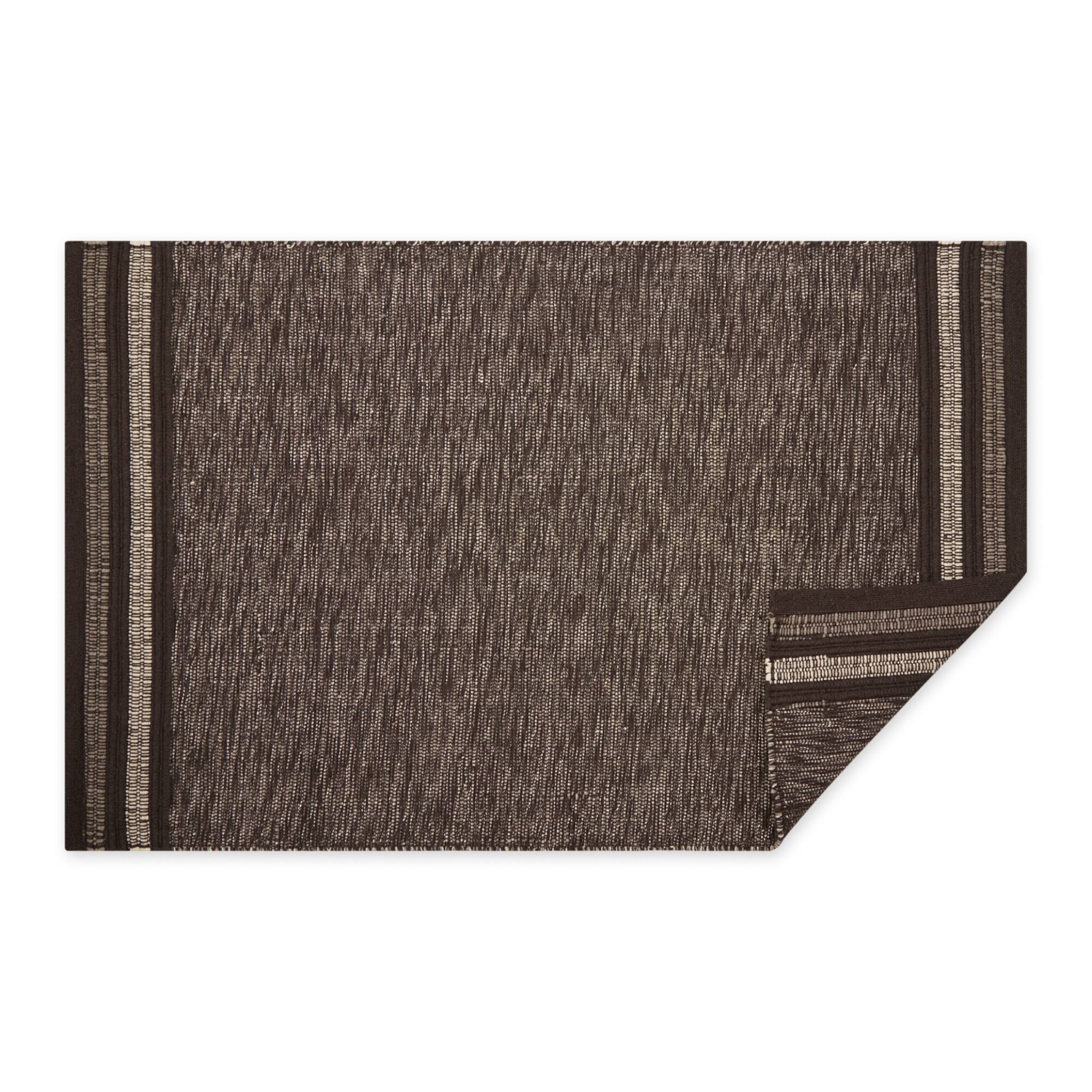 DII® Modern Stripe Variegated Handwoven Recycled Yarn Rug